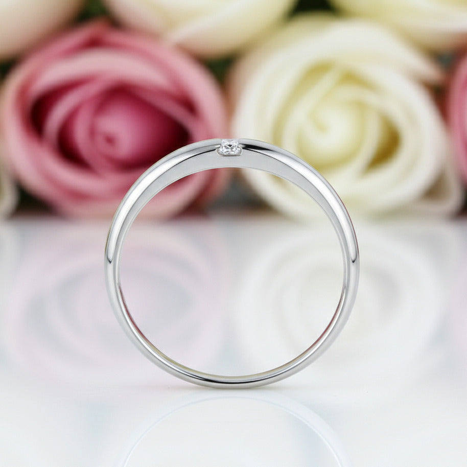 Men's Silver Ring with Three Princess-Cut Diamond-Black Diamonds New York