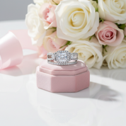 1.0 Ct Princess Cut Diamond Option Split Shank Engagement Ring Set-Black Diamonds New York