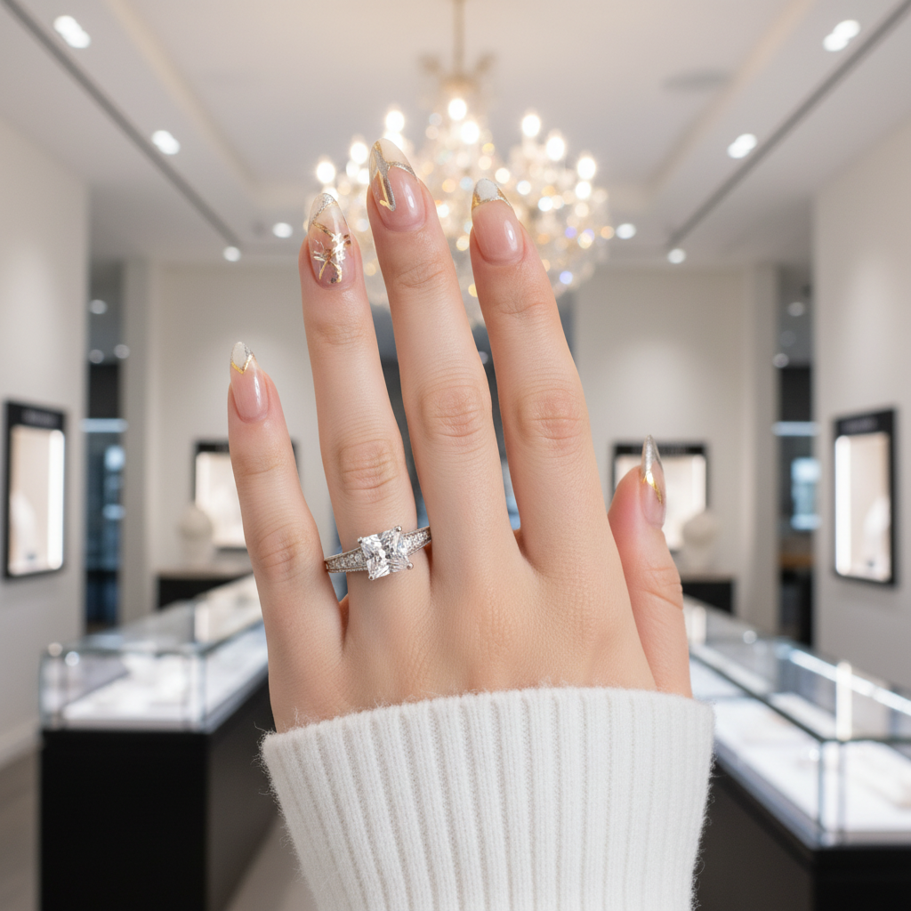 Princess Cut Diamond Option Solitaire Engagement Ring-Black Diamonds New York