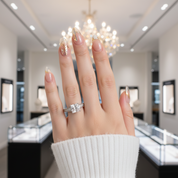 Princess Cut Diamond Option Solitaire Engagement Ring-Black Diamonds New York