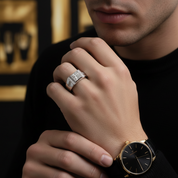 Round Diamond Luxury Noble Engagement Ring for Men-Black Diamonds New York