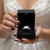 Round Diamond Luxury Noble Engagement Ring for Men-Black Diamonds New York