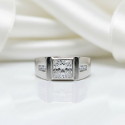 Round Diamond Luxury Noble Engagement Ring for Men-Black Diamonds New York