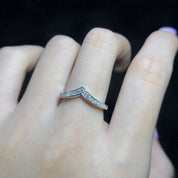 Created Diamond Option Single V-Shape Ring-Black Diamonds New York