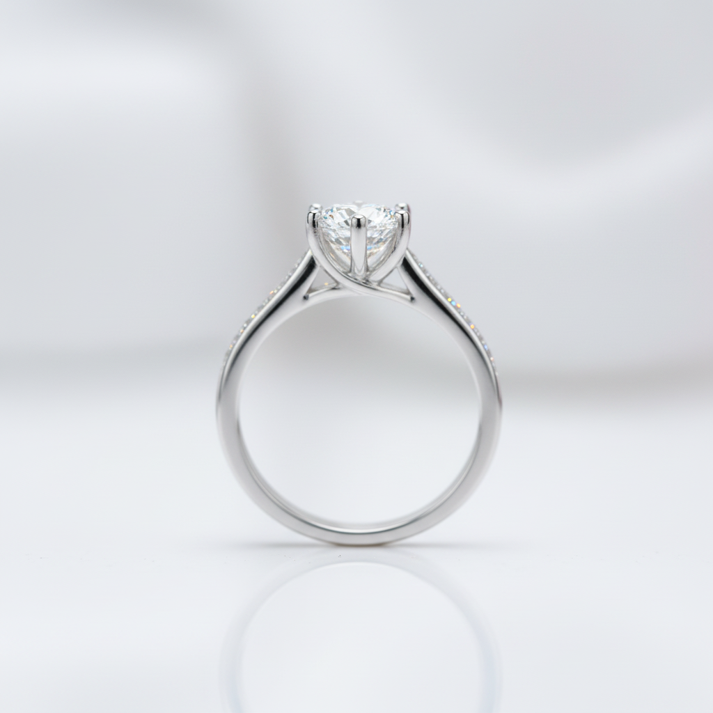 Six Prong Starry Sky Double Row Broken Diamond Option Ring-Black Diamonds New York