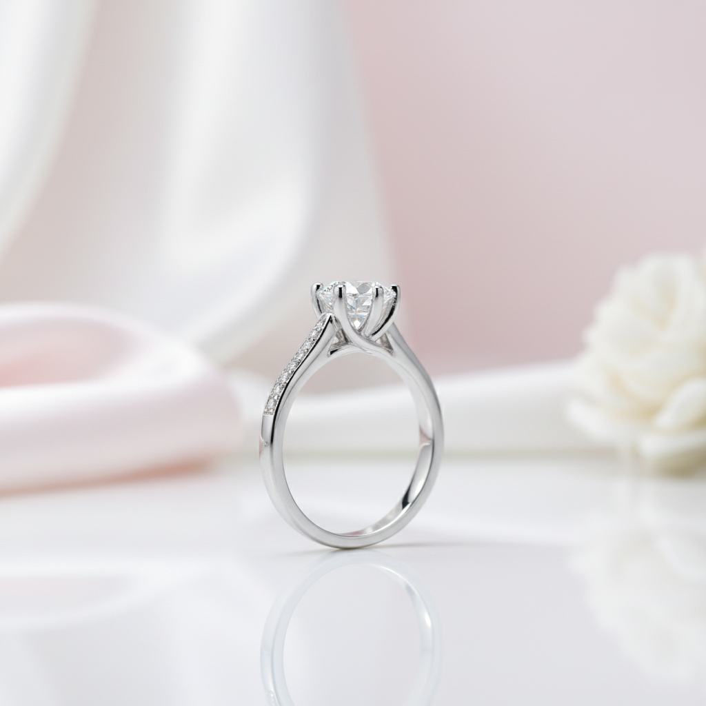 Six Prong Starry Sky Double Row Broken Diamond Option Ring-Black Diamonds New York