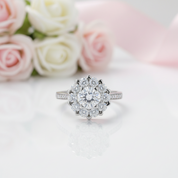 1.0 Ct Diamond Option Snowflake Anniversary Ring-Black Diamonds New York