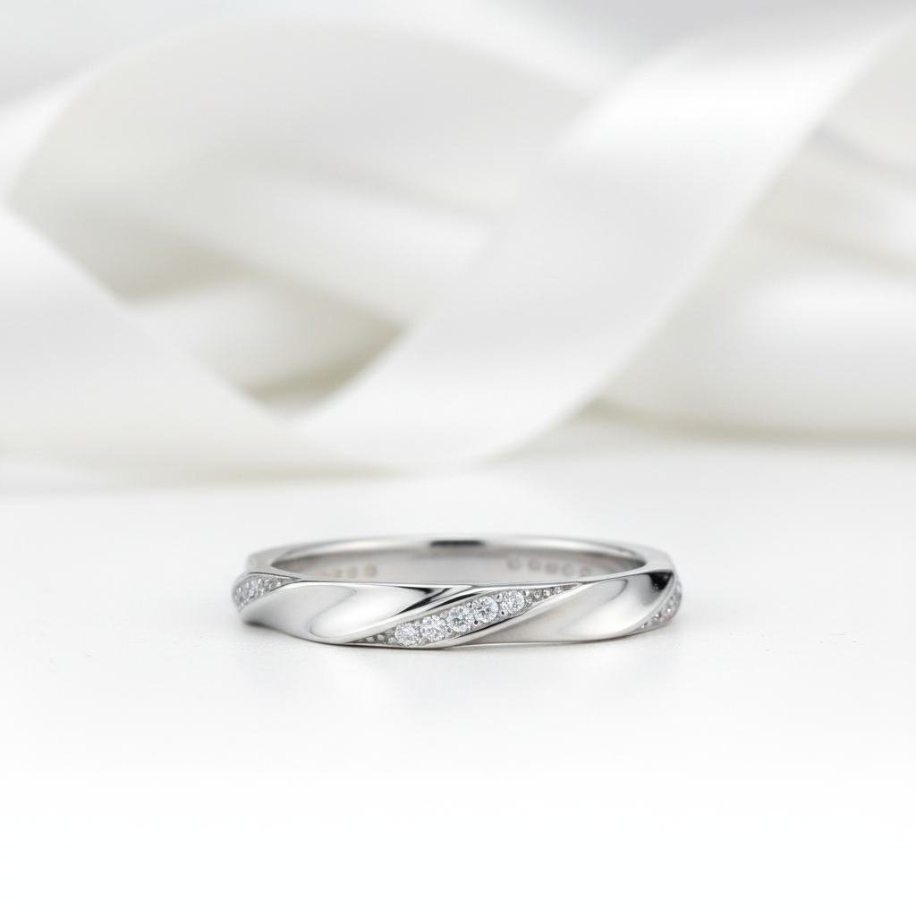 Classic Round Diamond Option Twisted Band-Black Diamonds New York
