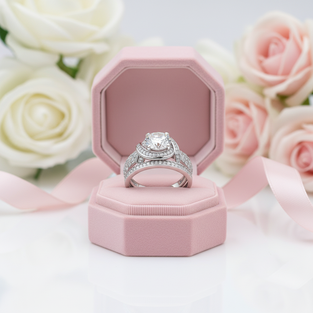 Luxury Round Diamond Option Vintage Anniversary Ring Set-Black Diamonds New York