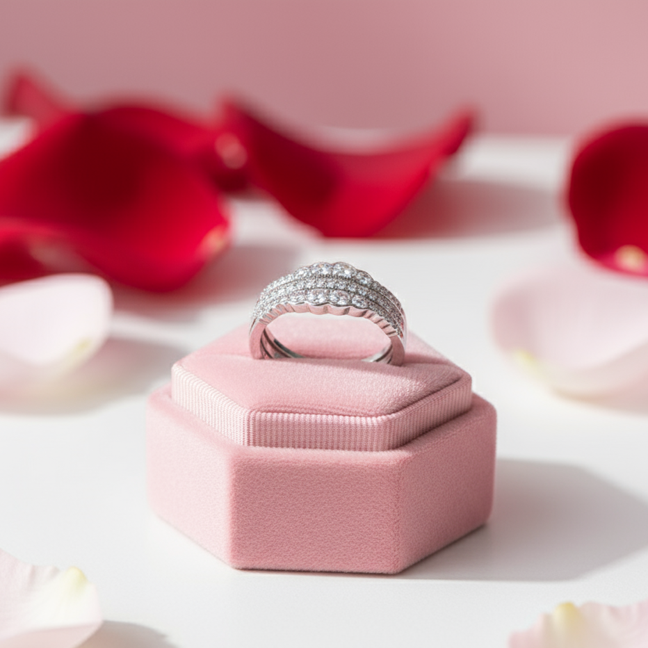 3-Pieces Round Diamond Wedding Band Ring Set-Black Diamonds New York