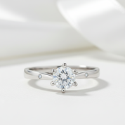 0.8 Ct Diamond Option 6-Prong Engagement Ring-Black Diamonds New York