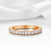 Round Diamond Option Full-Eternity Yellow Gold Infinity Band-Black Diamonds New York