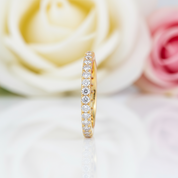 Round Diamond Full-Eternity Yellow Gold Infinity Band-Black Diamonds New York