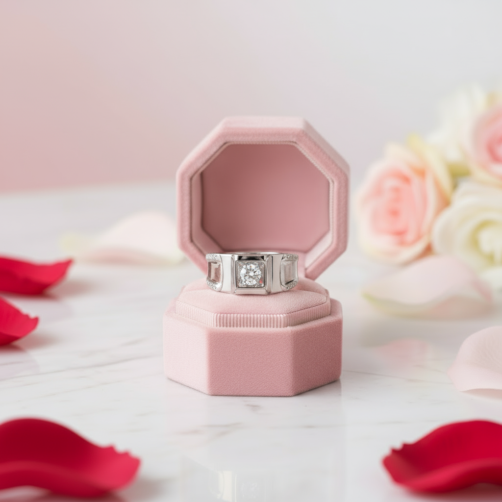 Created Sapphire Round Cut Men's Band-Black Diamonds New York