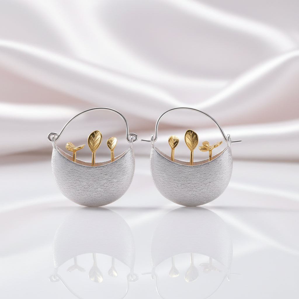 Creative Little Garden Drop Earrings-Black Diamonds New York