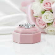 Criss Cross Princess Cut Diamond Engagement Ring-Black Diamonds New York