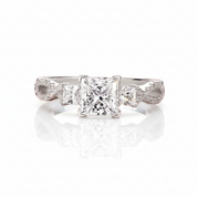 Criss Cross Princess Cut Diamond Option Engagement Ring-Black Diamonds New York
