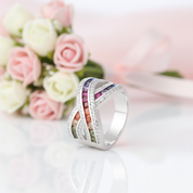 Cross Double Rainbow Diamond Option Band-Black Diamonds New York