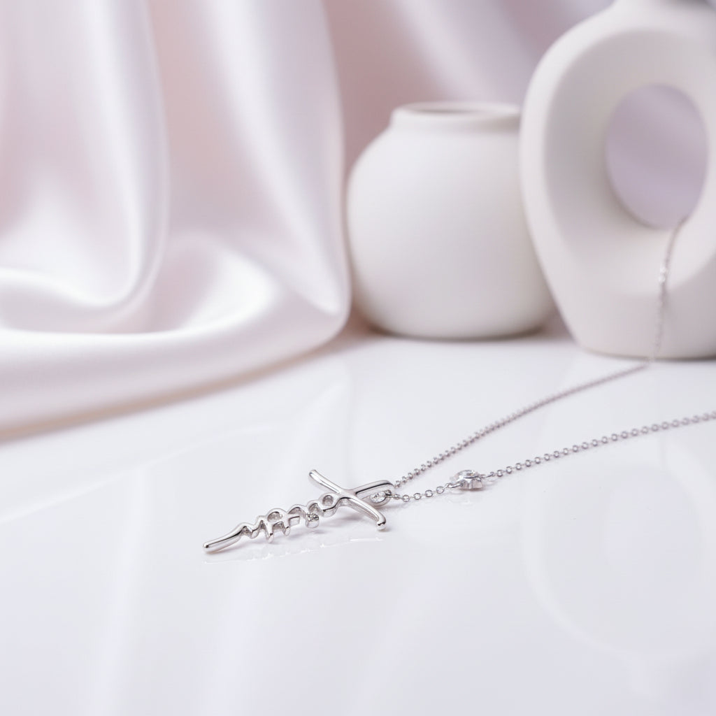 Cross Faith Diamond Chain Necklace-Black Diamonds New York