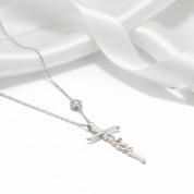 Cross Faith Diamond Chain Necklace-Black Diamonds New York