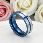 Cross Tank Men's Tungsten Carbide Wedding Band-Black Diamonds New York