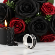 Cross Two Tone Men's Wedding Band-Black Diamonds New York