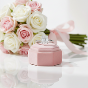 Crushed Ice Cut Sapphire Solitaire Engagement Ring-Black Diamonds New York