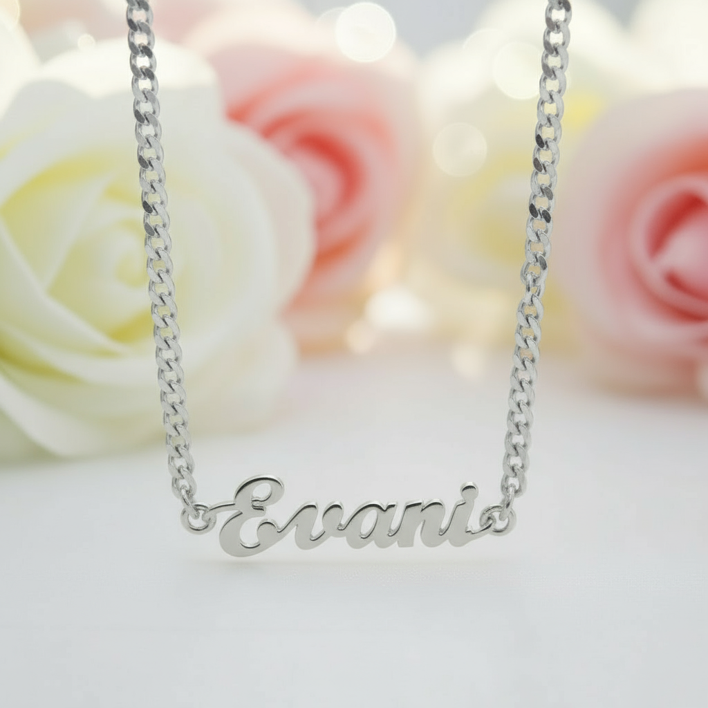 Cuban Chain Personalized Custom Name Bracelet-Black Diamonds New York