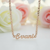 Cuban Chain Personalized Custom Name Bracelet-Black Diamonds New York