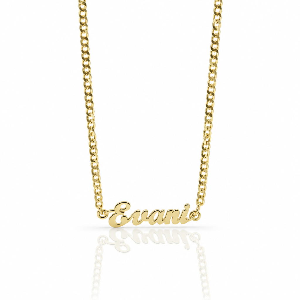 Cuban Chain Personalized Custom Name Bracelet-Black Diamonds New York