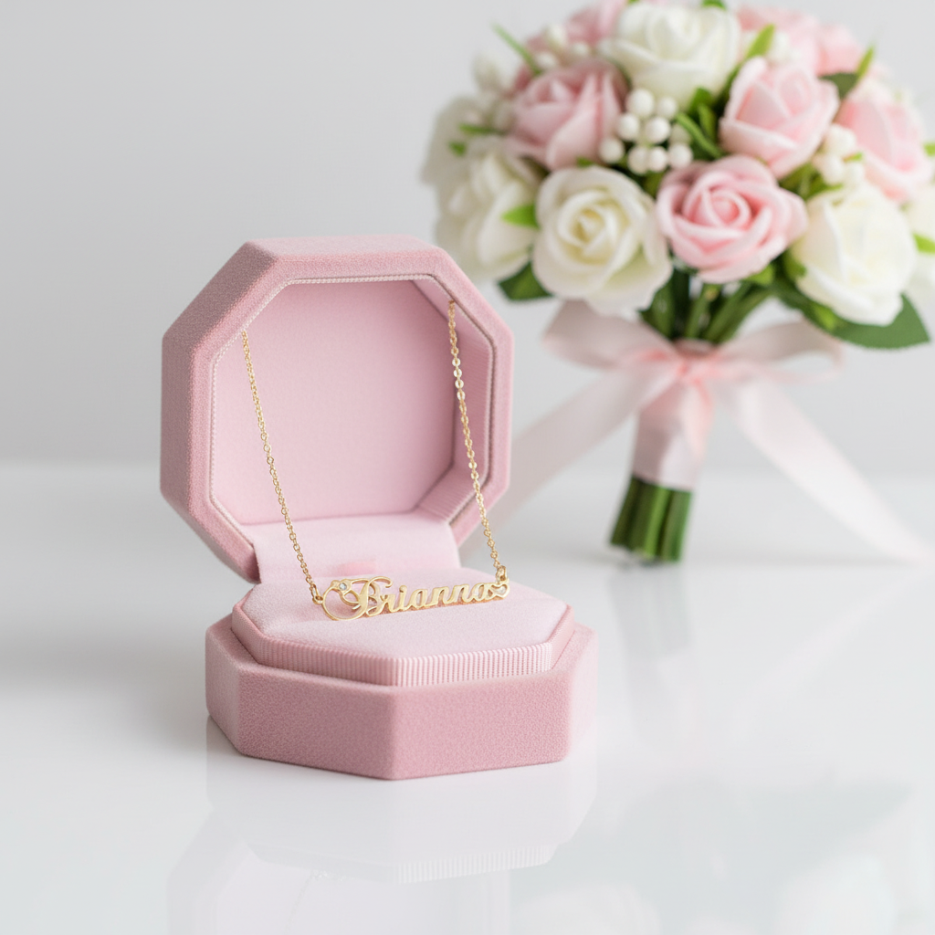 Cursive Custom Name Necklace With Diamond Option-Black Diamonds New York