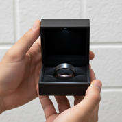 Custom 8mm Black Tungsten Carbide Matte Brushed Wedding Band-Black Diamonds New York