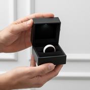 Custom 8mm Ceramics Men's Wedding Band-Black Diamonds New York