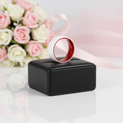 Custom 8mm Ceramics Men's Wedding Band-Black Diamonds New York