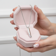 Custom Engraved Name Bar Necklace with Birthstone-Black Diamonds New York