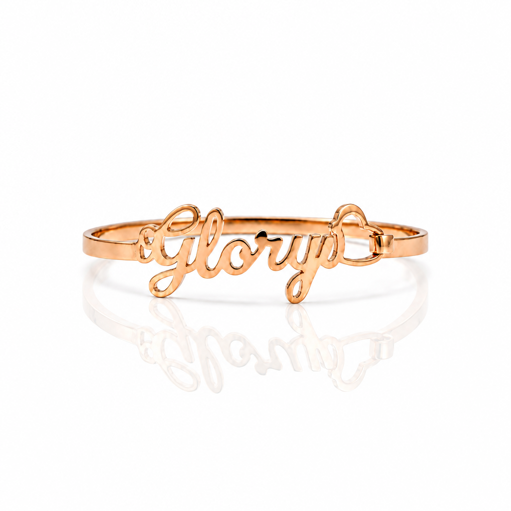Custom Handcuff Name Bracelet-Black Diamonds New York