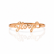 Custom Handcuff Name Bracelet-Black Diamonds New York