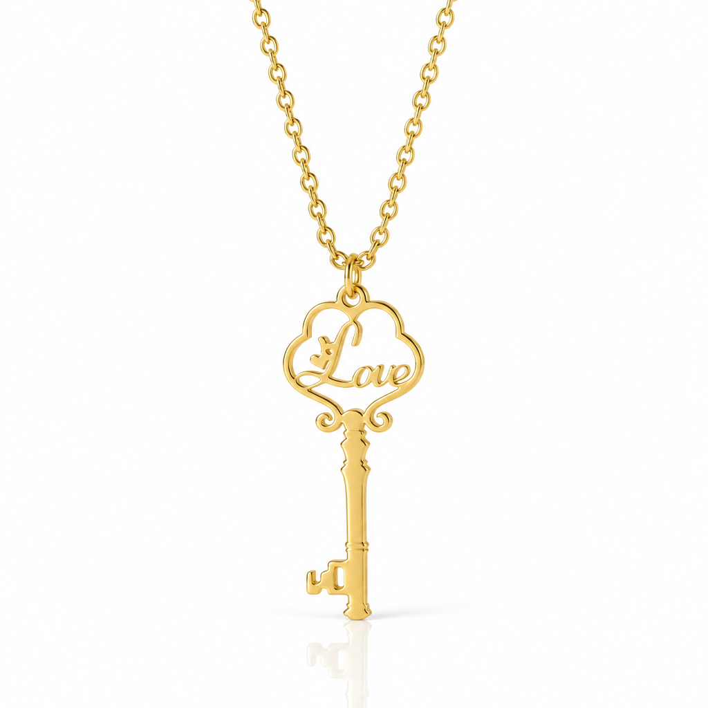 Custom Key Name Necklace-Black Diamonds New York
