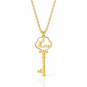 Custom Key Name Necklace-Black Diamonds New York