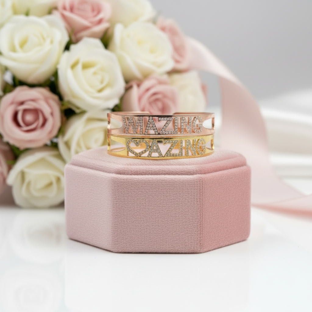 Custom Name Diamond Bracelet-Black Diamonds New York