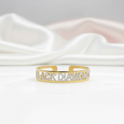 Custom Name Diamond Option Bracelet-Black Diamonds New York