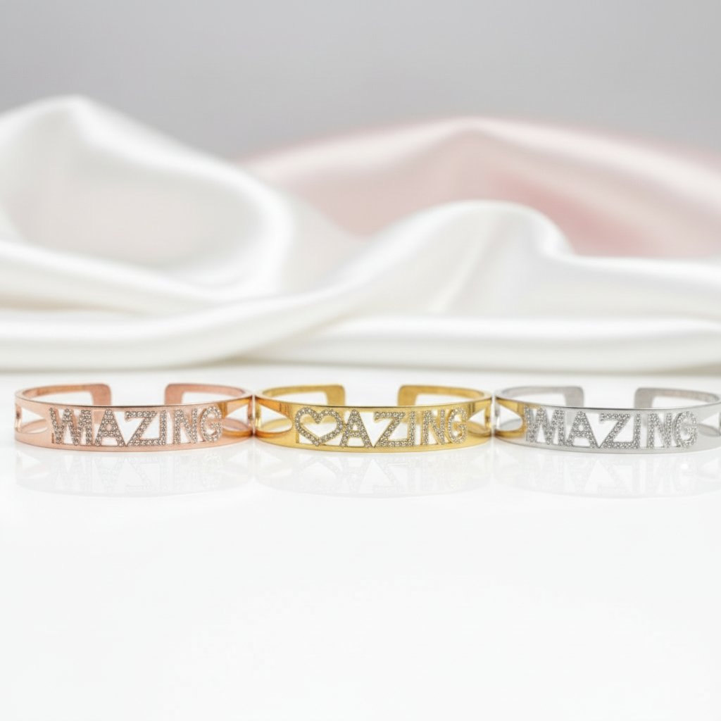 Custom Name Diamond Bracelet-Black Diamonds New York