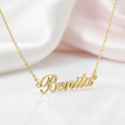 Custom Name Pendant Necklace-Black Diamonds New York