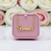 Custom Name Pendant Necklace-Black Diamonds New York