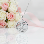 Custom Tree of Life Pendant Name Necklace-Black Diamonds New York