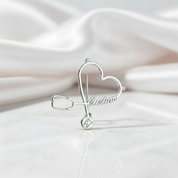 Customized Engraved Stethoscope Lapel Pin for Doctors and First Responders-Black Diamonds New York