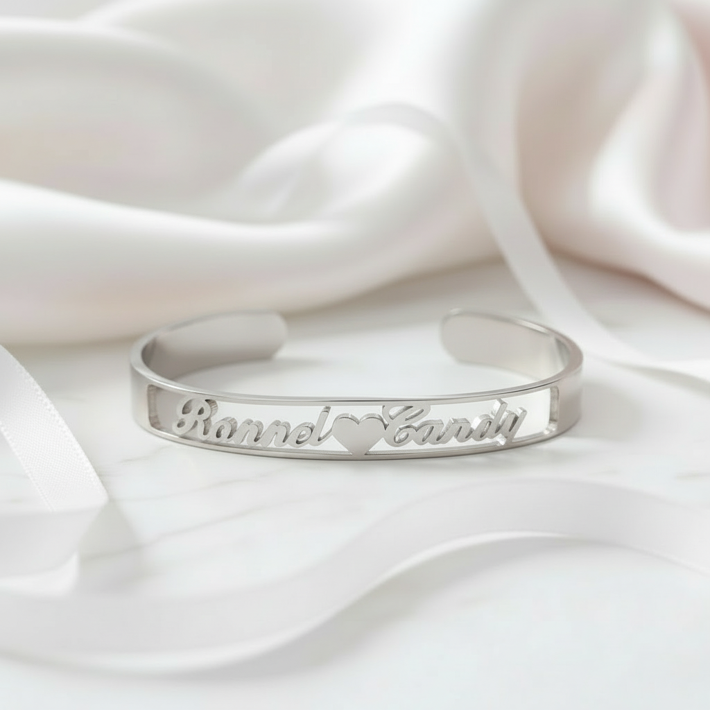 Customized Gold Nameplate Bangle- Black Diamonds New York-Black Diamonds New York