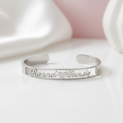 Customized Gold Nameplate Bangle-Black Diamonds New York