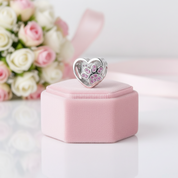 Cute Paw Print Heart-Shaped Bead-Black Diamonds New York