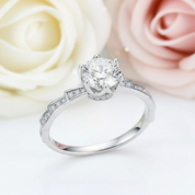 D Color 1ct Diamond Women's Engagement Ring Pass Diamond Test-Black Diamonds New York